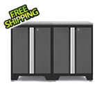 NewAge Garage Cabinets PRO Grey 3-Piece Workbench Setup with Stainless Steel Top