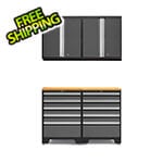 NewAge Garage Cabinets PRO Grey 5-Piece Workbench System with Bamboo Top