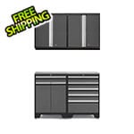 NewAge Garage Cabinets PRO Grey 5-Piece Workbench Set with Stainless Steel Top