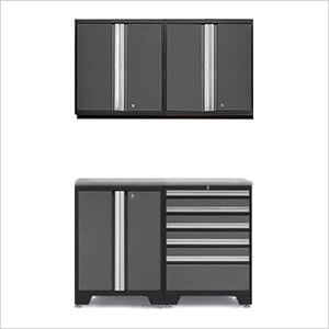 PRO Grey 5-Piece Workbench Set with Stainless Steel Top