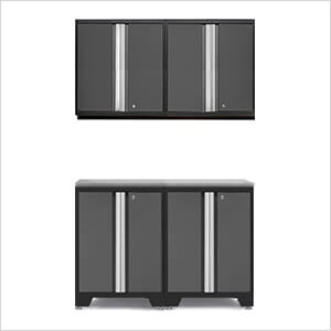 PRO Grey 5-Piece Work Station with Stainless Steel Top