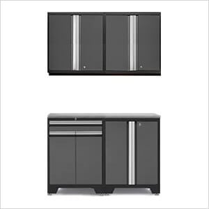 PRO Grey 5-Piece Workbench Set with Stainless Steel Top