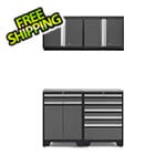 NewAge Garage Cabinets PRO Grey 5-Piece Garage Cabinet Set with Stainless Steel Top