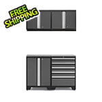 NewAge Garage Cabinets PRO Grey 5-Piece Workbench System with Stainless Steel Top