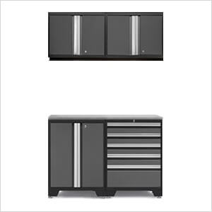 PRO Grey 5-Piece Workbench System with Stainless Steel Top