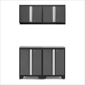 PRO Grey 5-Piece Work Station with Stainless Steel Top
