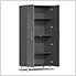 5-Piece Garage Cabinet Kit with Bamboo Worktop in Graphite Grey Metallic