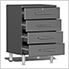 5-Piece Garage Cabinet Kit with Bamboo Worktop in Graphite Grey Metallic