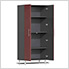 5-Piece Garage Cabinet Kit with Bamboo Worktop in Ruby Red Metallic