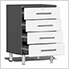5-Piece Garage Cabinet Kit with Bamboo Worktop in Starfire White Metallic