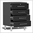8-Piece Garage Cabinet Kit with Bamboo Worktop in Midnight Black Metallic