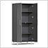 8-Piece Garage Cabinet Kit with Bamboo Worktop in Graphite Grey Metallic