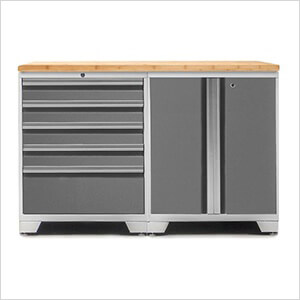 PRO Platinum 3-Piece Work Station with Bamboo Top