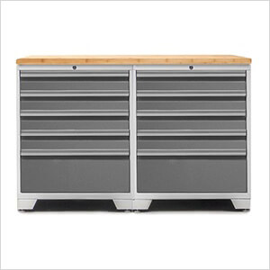 PRO Platinum 3-Piece Garage Cabinet Set with Bamboo Top