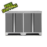 NewAge Garage Cabinets PRO Platinum 3-Piece Workbench Setup with Stainless Steel Top