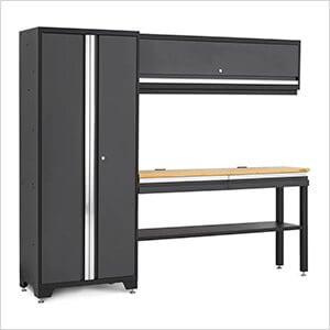 BOLD Series Grey All In One 4-Piece Set with Bamboo Top