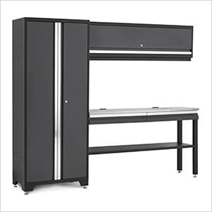 BOLD Series Grey All In One 4-Piece Set with Stainless Steel Top
