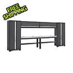 NewAge Garage Cabinets BOLD Series Grey All In One 8-Piece Set with Stainless Steel Top