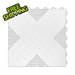TurboTile Hybrid-X 17x17-Inch White Garage Floor Sample Tile (1-Pack)