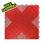 TurboTile Hybrid-X 17x17-Inch Red Garage Floor Tiles (50-Pack)