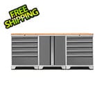 NewAge Garage Cabinets PRO Platinum 4-Piece Workbench System with Bamboo Top
