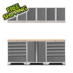 NewAge Garage Cabinets PRO Platinum 7-Piece Workbench System with Bamboo Top