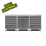 NewAge Garage Cabinets PRO Platinum 4-Piece Garage Cabinet Set with Stainless Steel Top