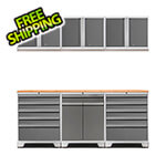 NewAge Garage Cabinets PRO Platinum 7-Piece Garage Cabinet Set with Bamboo Top