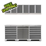 NewAge Garage Cabinets PRO Platinum 7-Piece Garage Cabinet Set with Stainless Steel Top