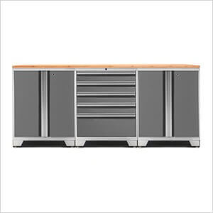 PRO Platinum 4-Piece Work Station with Bamboo Top