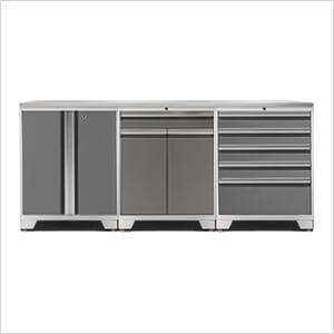 PRO Platinum 4-Piece Workbench Set with Stainless Steel Top