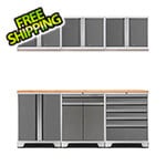 NewAge Garage Cabinets PRO Platinum 7-Piece Workbench Set with Bamboo Top