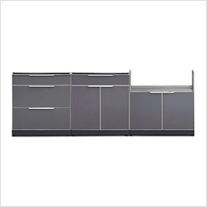 Aluminum Slate 3-Piece Outdoor Kitchen Set (No Countertop)