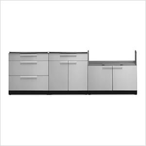Stainless Steel 3-Piece Outdoor Kitchen Set (No Countertop)