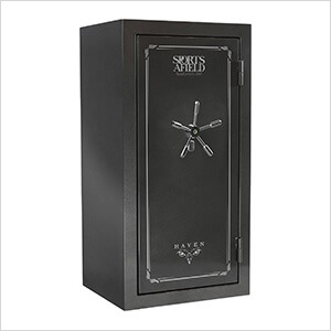 Haven 36-Gun Safe with Biometric Lock (Metal Grey)