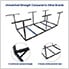 4' x 8' Overhead Storage Rack Frame Kit (Black)