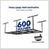 4' x 8' Overhead Storage Rack with Hooks (White)