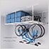 4' x 8' Overhead Storage Rack with Hooks (White)