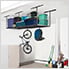 4' x 8' Overhead Storage Rack with Hooks (White)