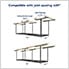 2' x 8' Overhead Storage Rack (Black)