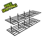 Fleximounts 2' x 6' Black Pro Wall Mounted Shelf (2-Pack)
