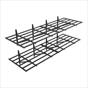 2' x 6' Black Pro Wall Mounted Shelf (2-Pack)