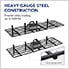 2' x 6' Black Pro Wall Mounted Shelf (2-Pack)