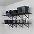 2' x 6' Black Pro Wall Mounted Shelf (2-Pack)
