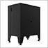 Black 3-Drawer 2-Door Cabinet Base Cabinet with Rubber Work Mat
