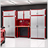 UltraHD Wall Storage Cabinet - 24x12x28 (Red)