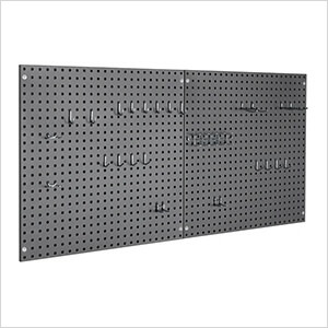UltraHD 2-Piece Pegboard Set with Hook Assortment Kit (Graphite)