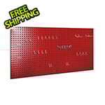 Seville Classics UltraHD 2-Piece Pegboard Set with Hook Assortment Kit (Red)