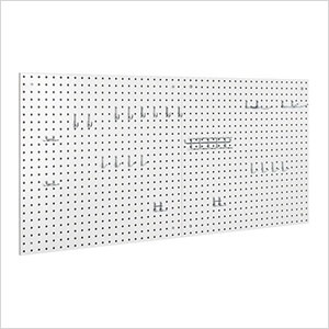UltraHD 2-Piece Pegboard Set with Hook Assortment Kit (White)