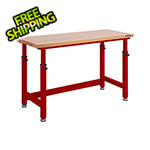 Seville Classics UltraHD 60-Inch Height Adjustable Workbench (Red)